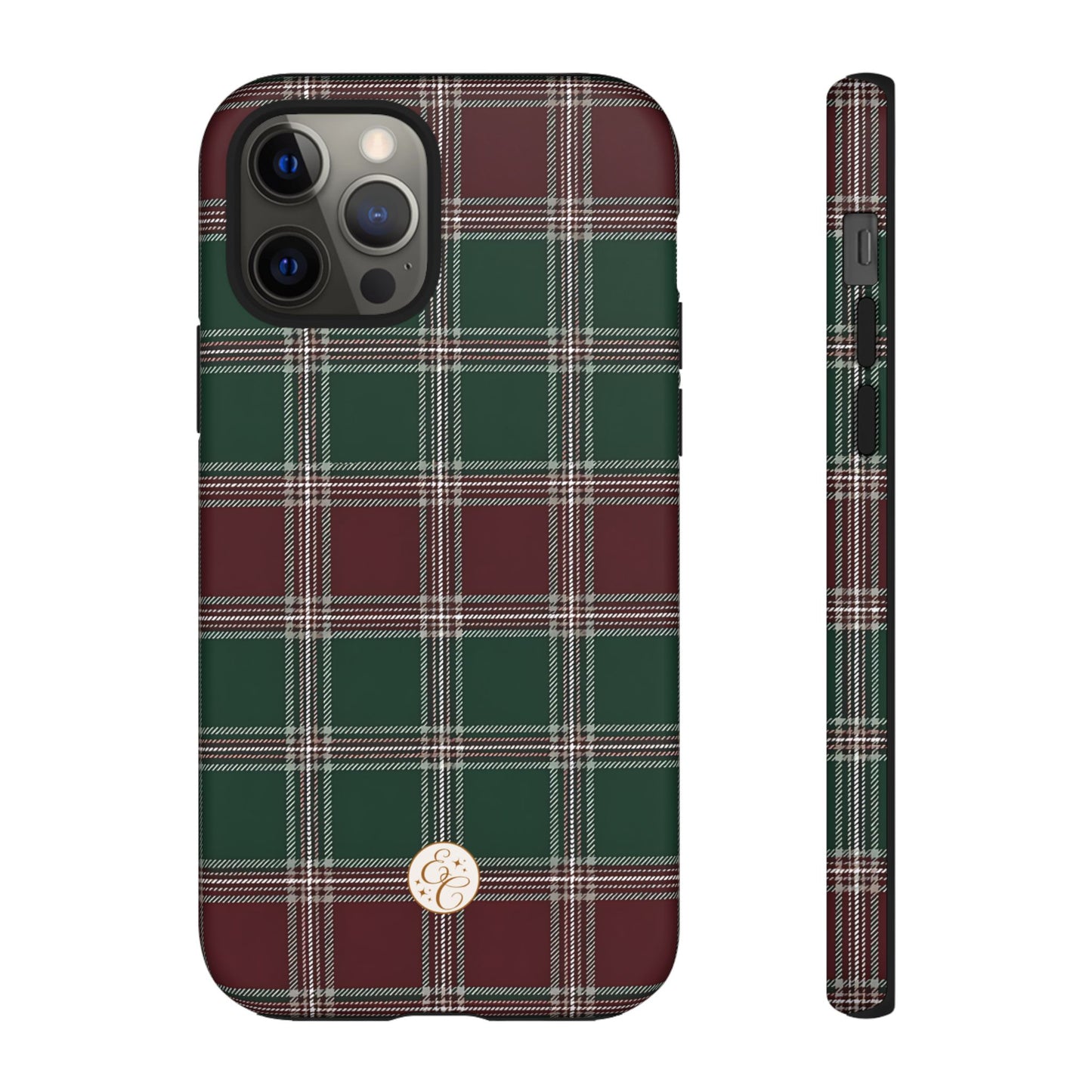Green & Burgundy Plaid Tough Phone Case