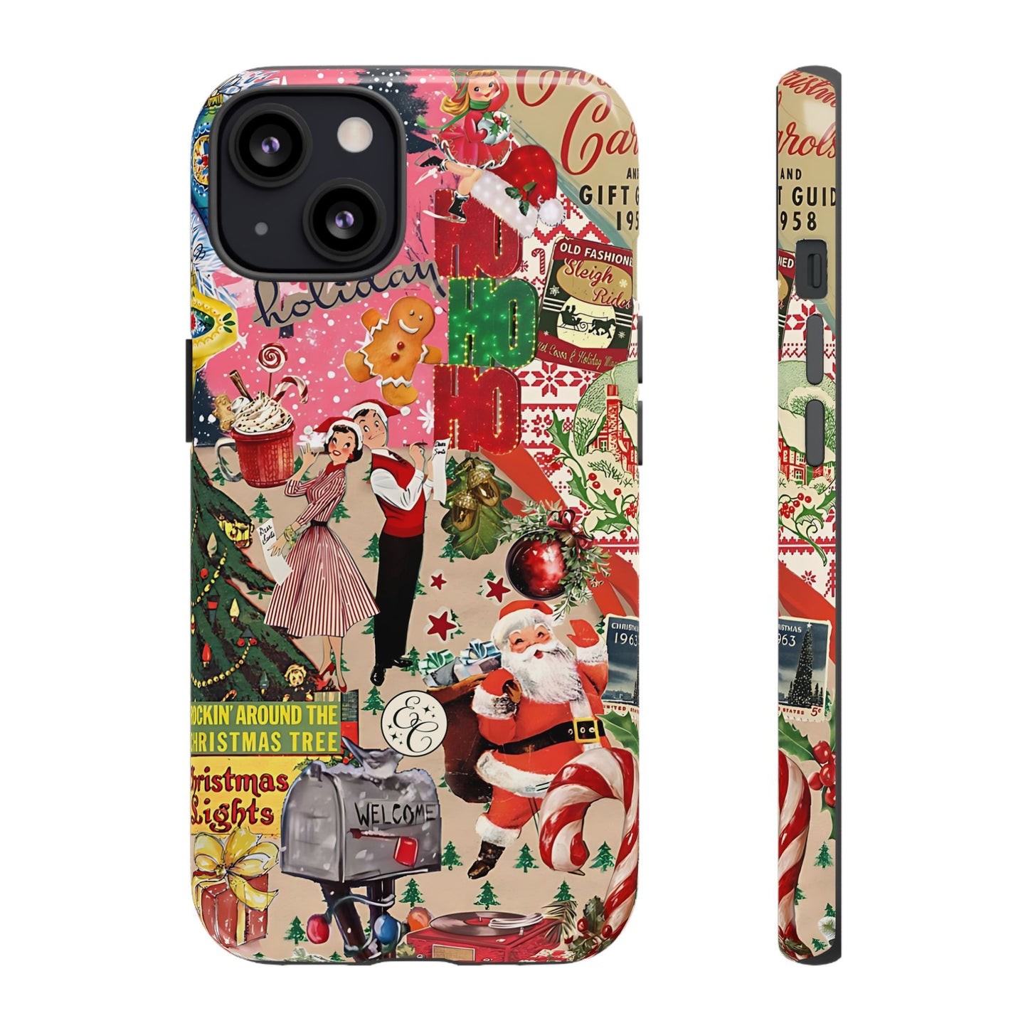 Vintage Christmas Collage Tough Phone Case