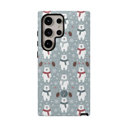 Cute Polar Bear Pattern Tough Phone Case