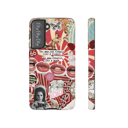 Feminine Aesthetic Retro Collage Tough Phone Case