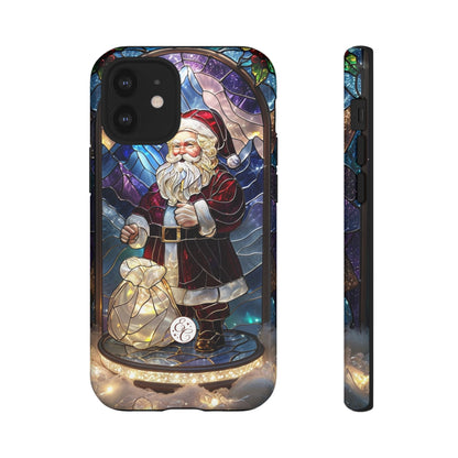 Santa Claus Stained Glass Tough Phone Case