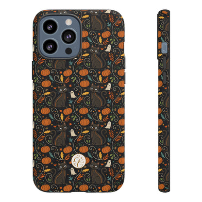 Boho Black Cat Halloween Phone Case