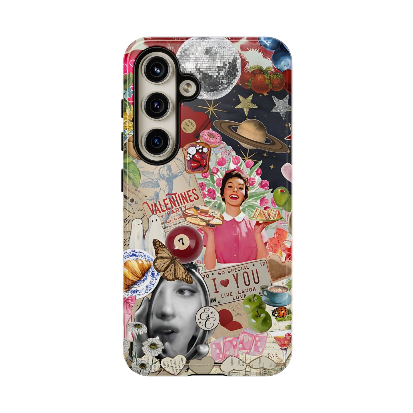 Retro Aesthetic Collage Art Tough Phone Case