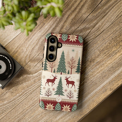 Vintage Christmas Reindeer Tough Phone Case