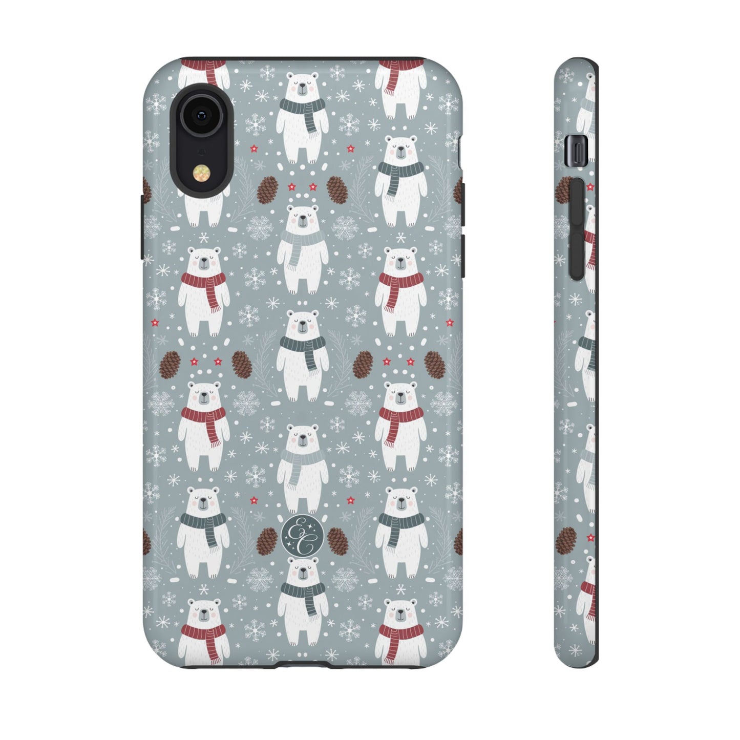 Cute Polar Bear Pattern Tough Phone Case