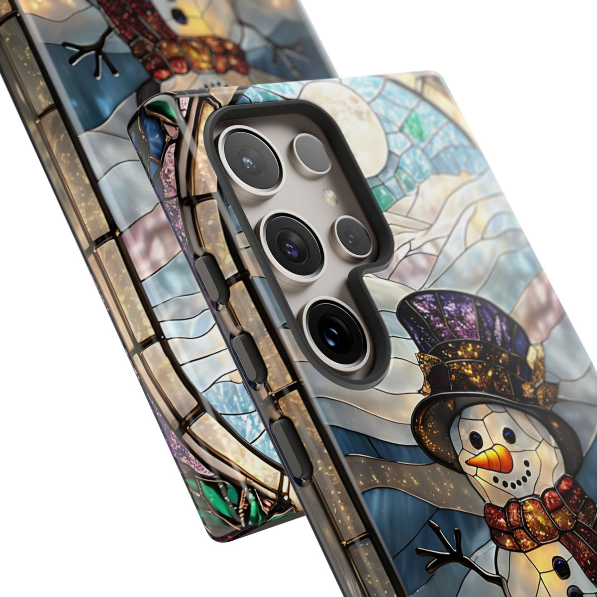 Snowman Stained Glass Phone Case