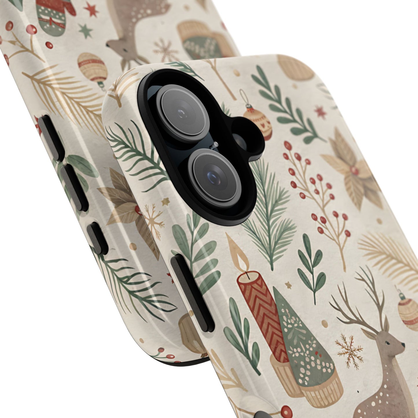 Rustic Christmas Reindeer Tough Phone Case