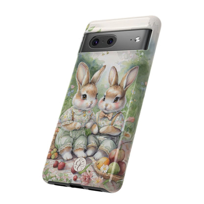 Vintage Bunny Picnic Tough Phone Case