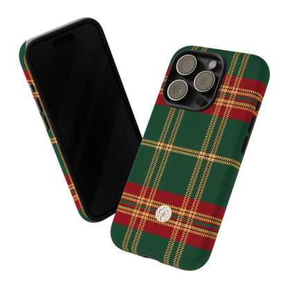 Green Red & Gold Plaid Tough Phone Case