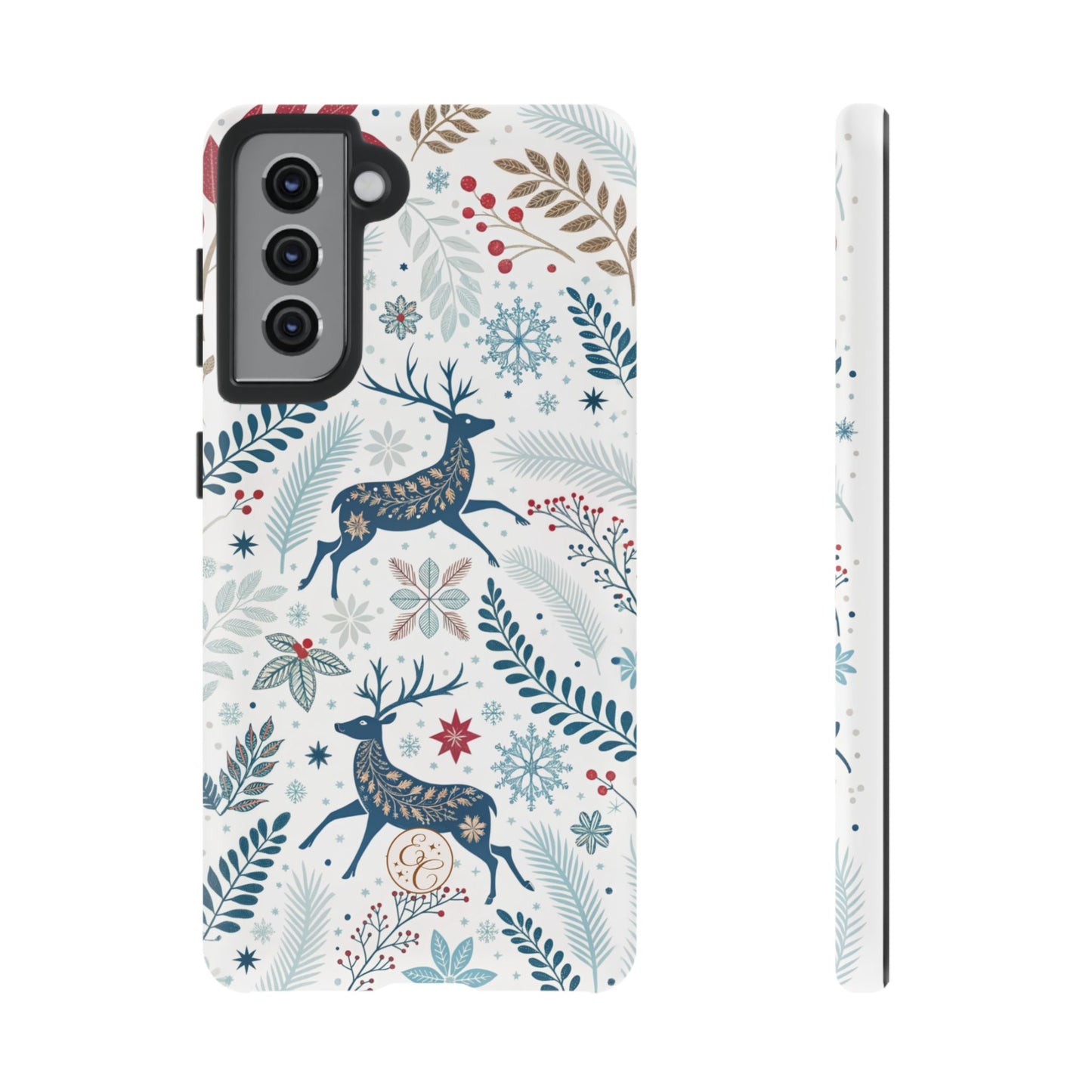 Blue Winter Deer Tough Phone Case