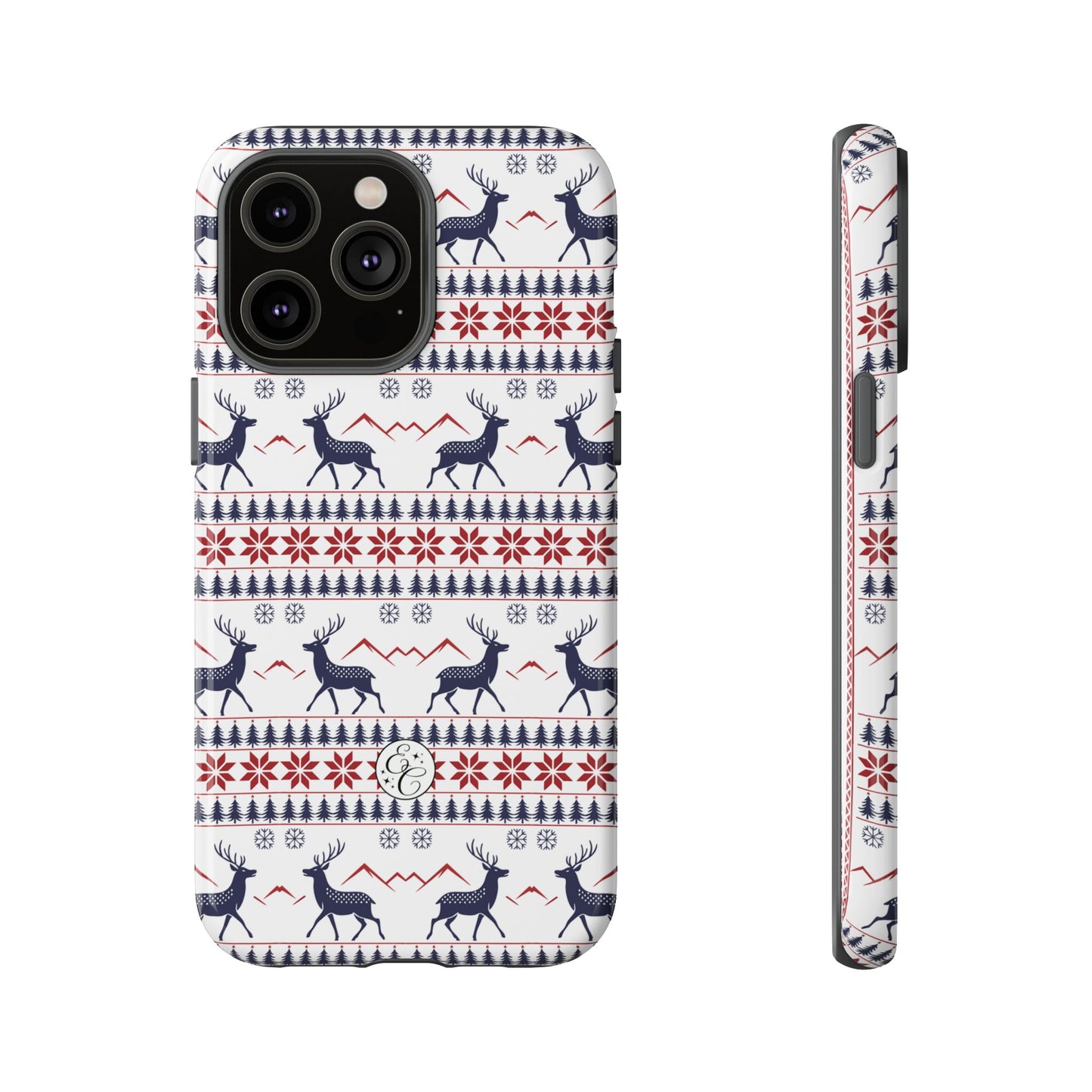 Christmas Reindeer Pattern Tough Phone Case