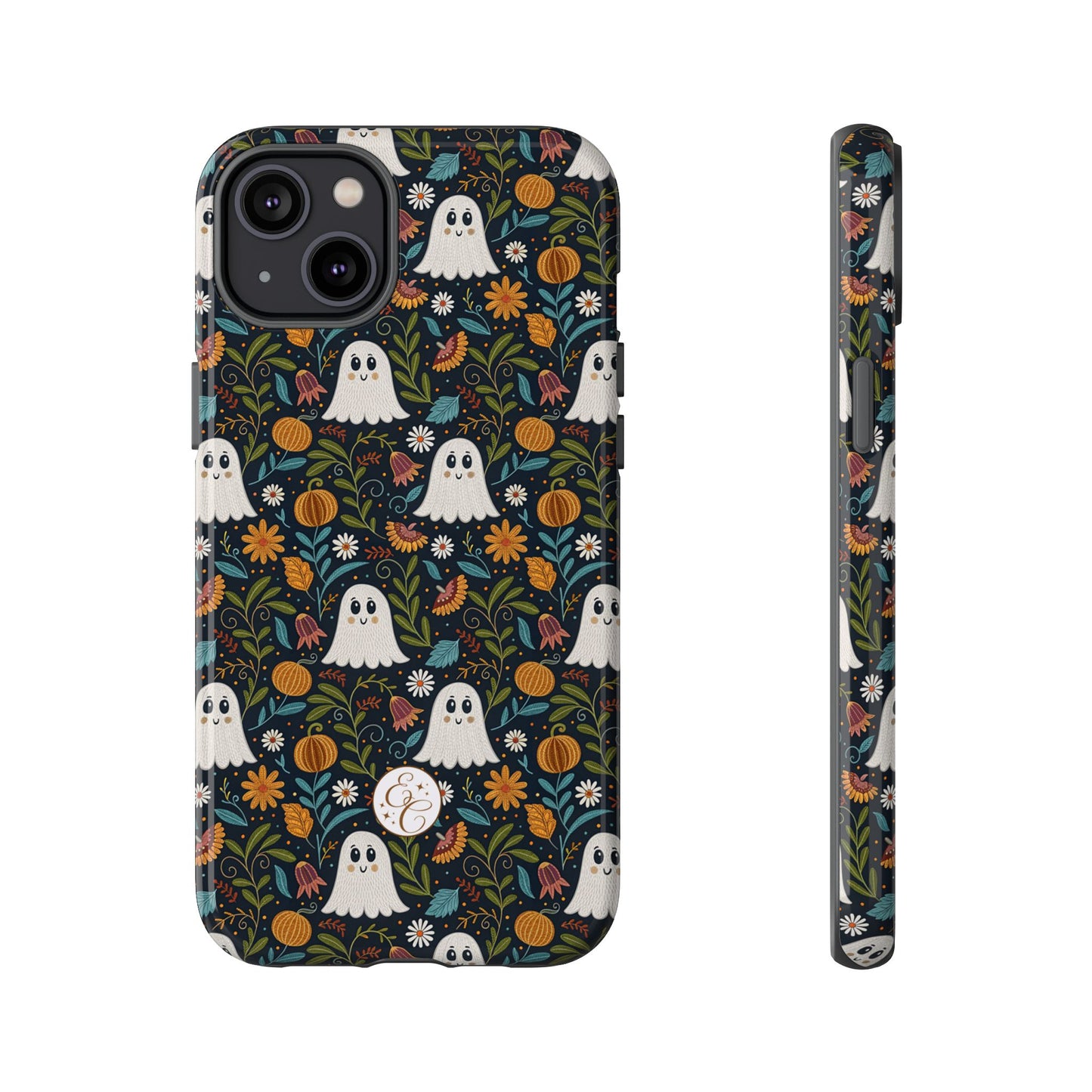 Boho Halloween Ghost Pattern Tough Phone Case