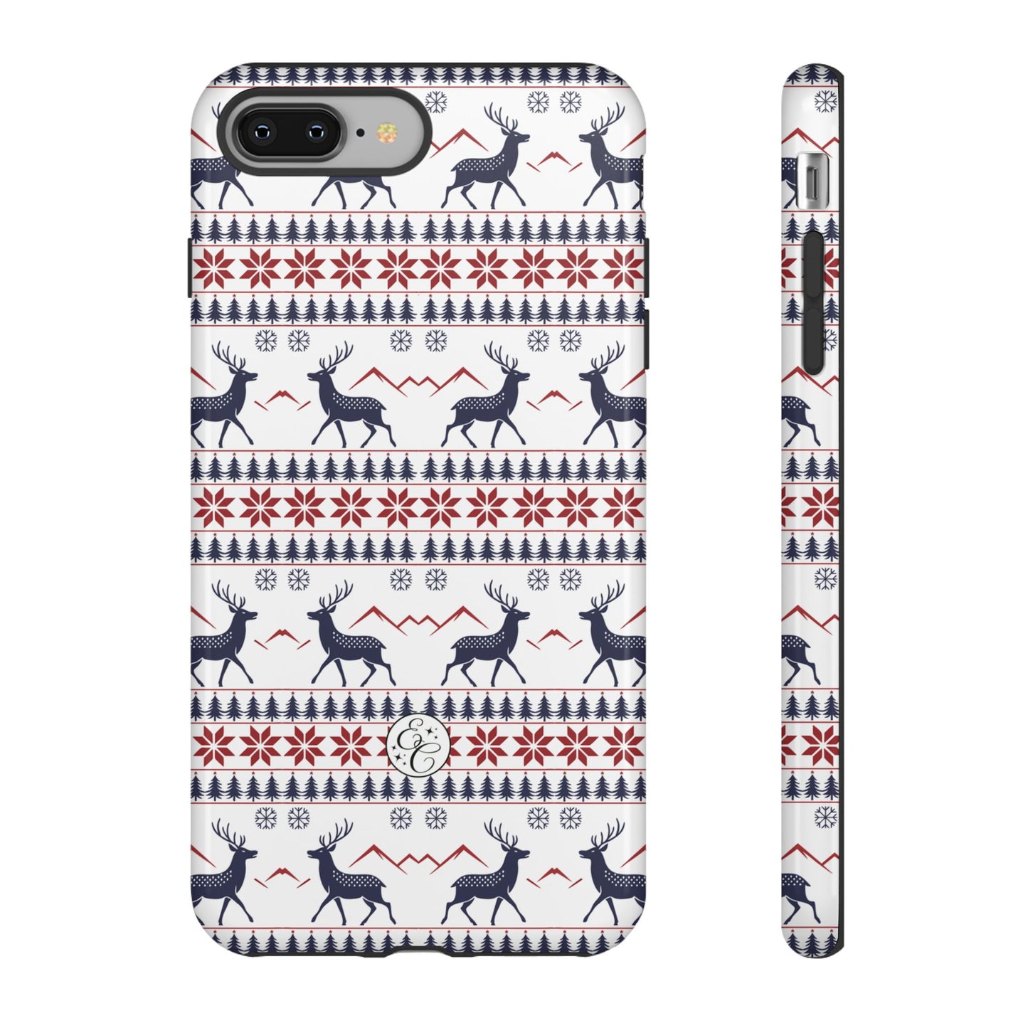 Christmas Reindeer Pattern Tough Phone Case