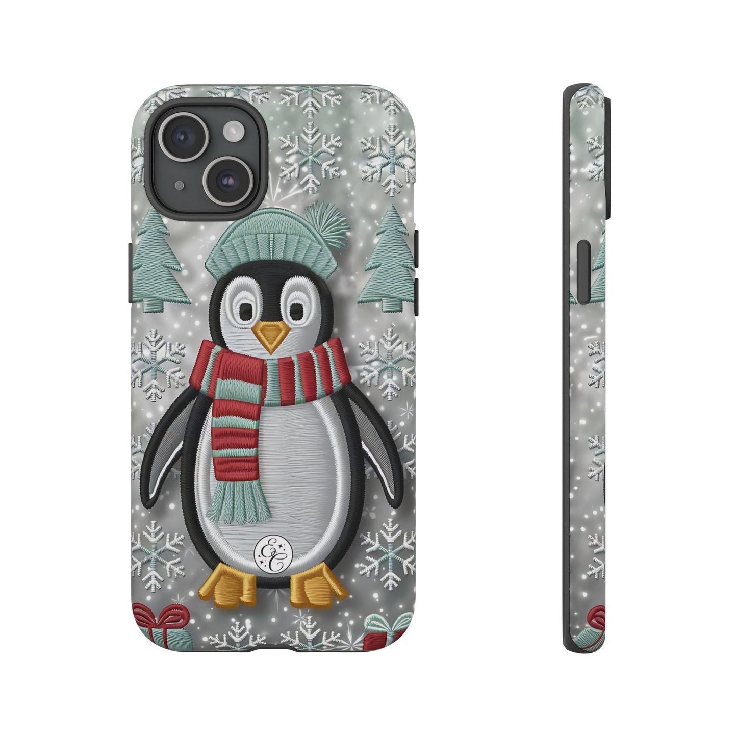 Cute Christmas Penguin Tough Phone Case