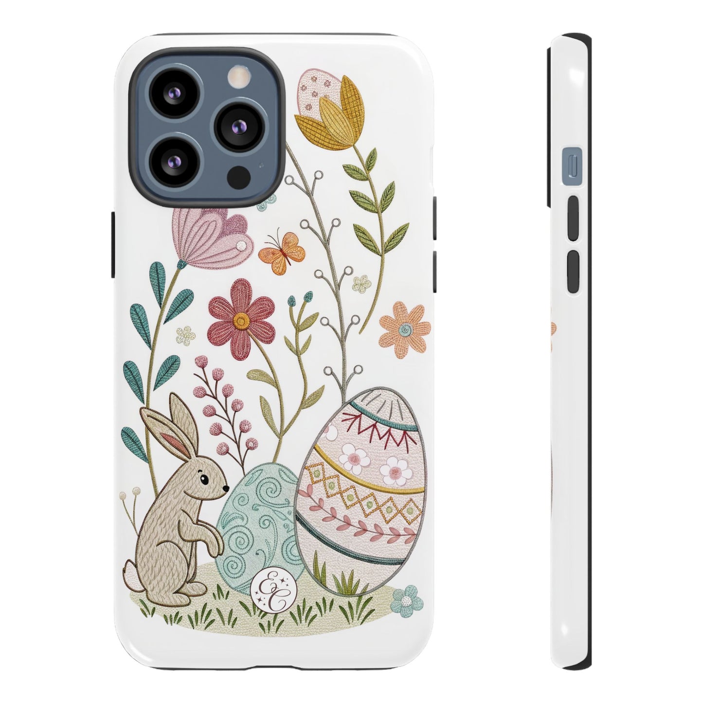 Bunny & Easter Egg Floral Tough Phone Case