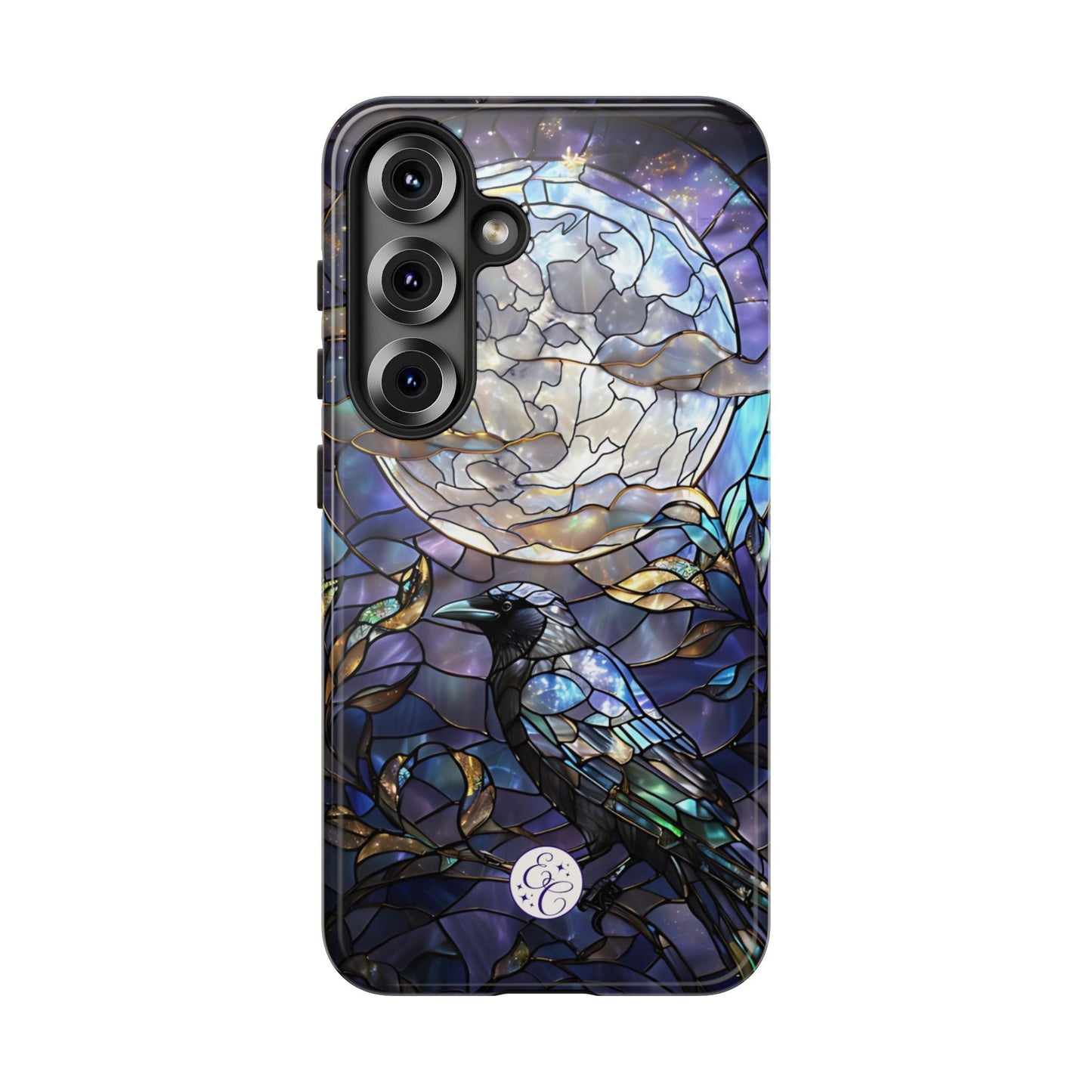 Stained Glass Raven Tough Phone Case