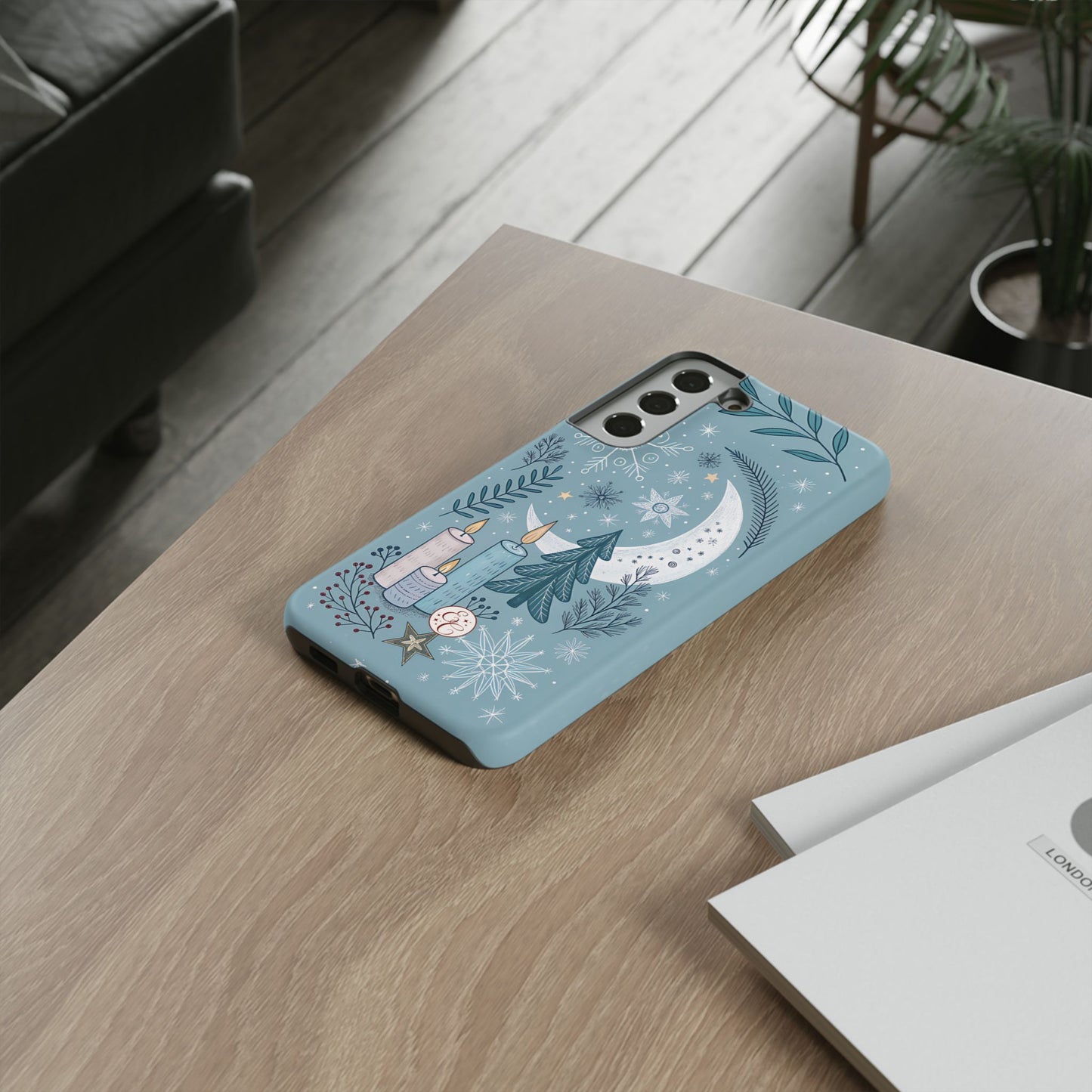 Winter Moon & Candles Tough Phone Case