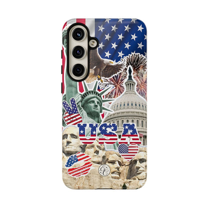 Patriotic USA Collage Tough Phone Case