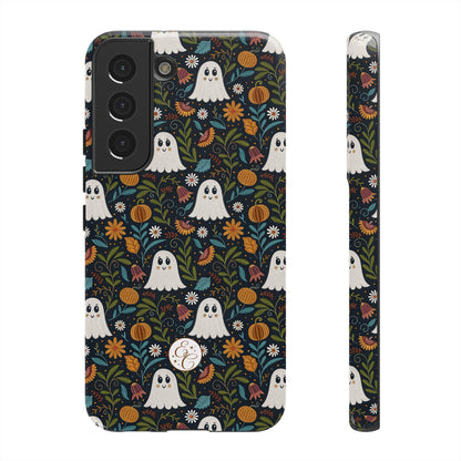 Boho Halloween Ghost Pattern Tough Phone Case