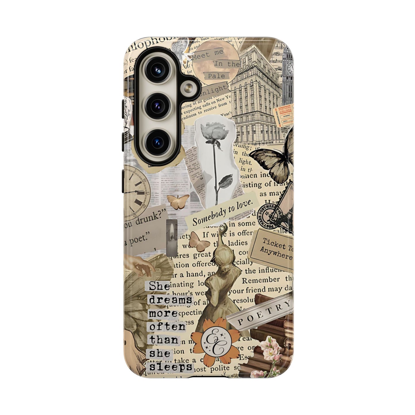 Library Romance Collage Tough Phone Case