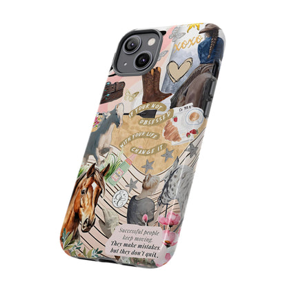 Equestrian Cowgirl Collage Tough Phone Case