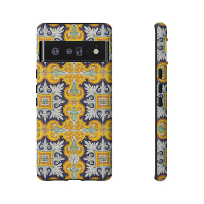 Vintage Floral Tile Tough Phone Case