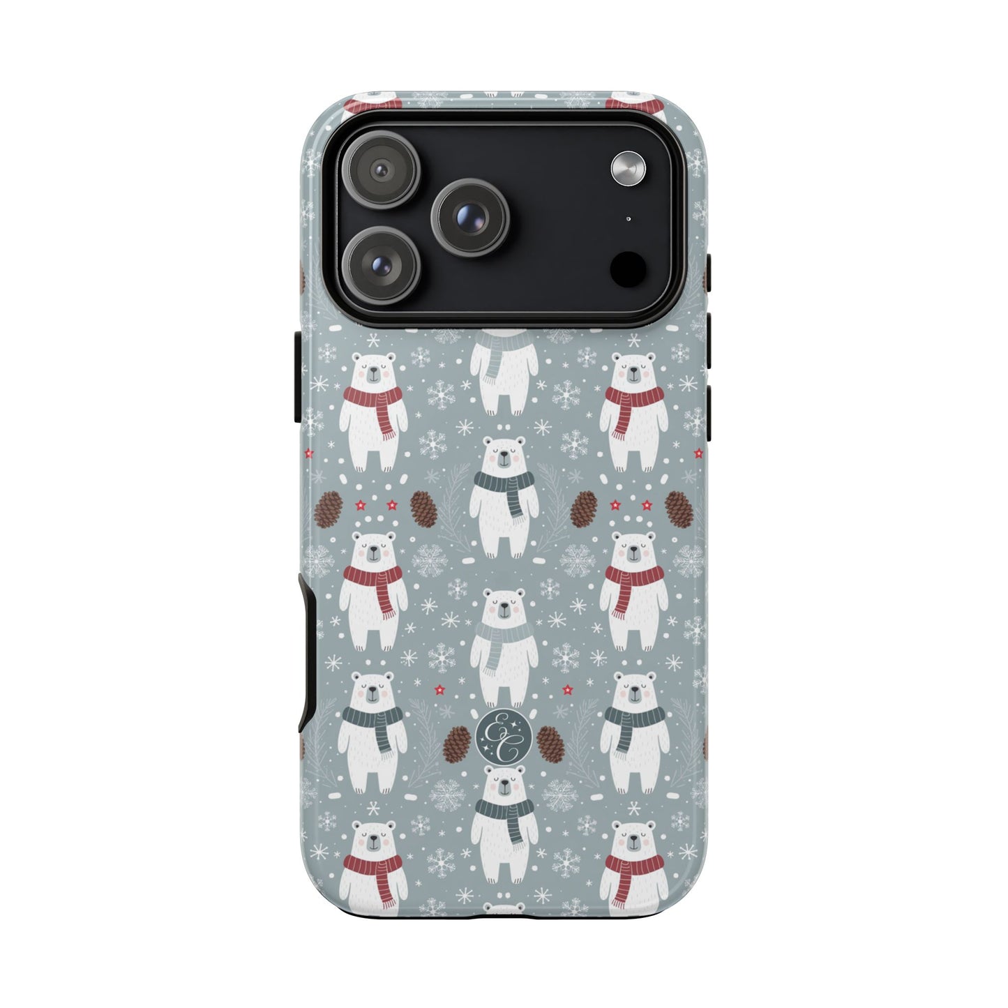 Cute Polar Bear Pattern Tough Phone Case