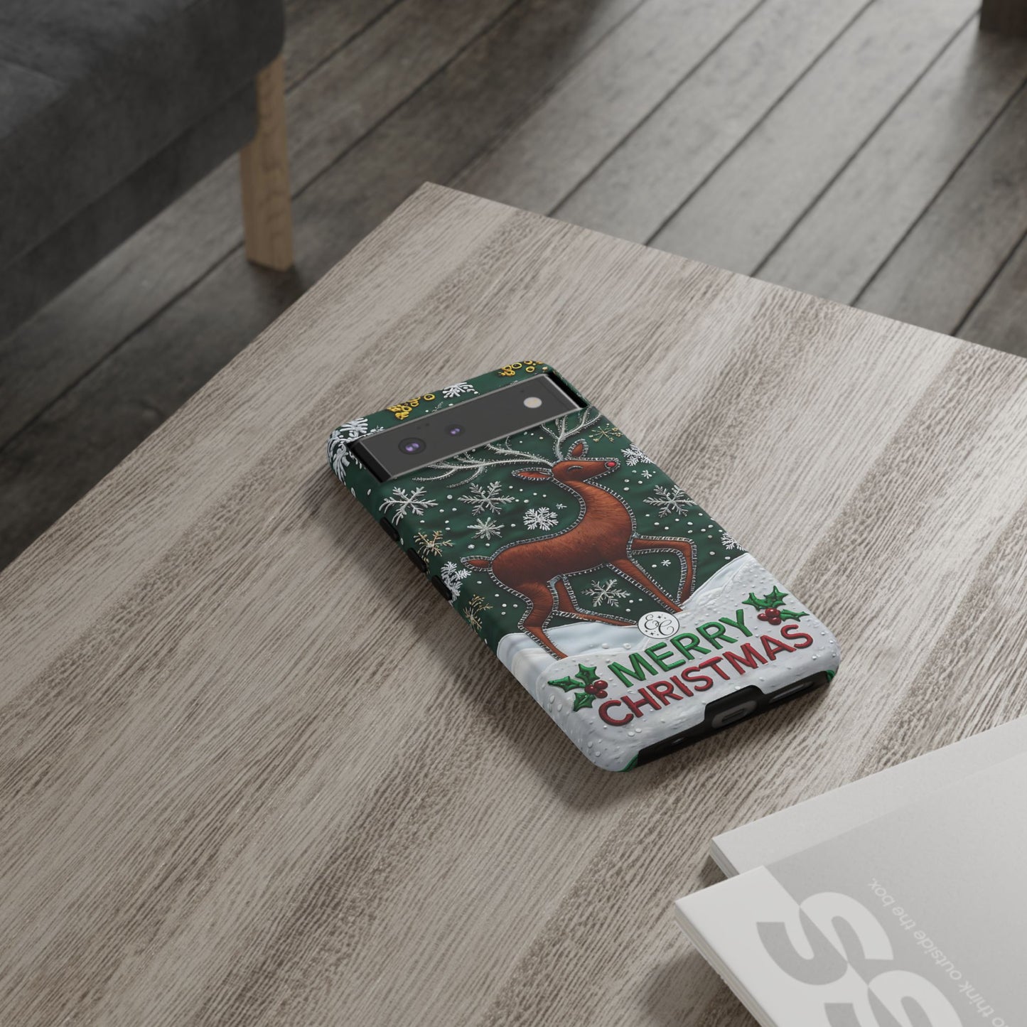 Merry Christmas Reindeer Tough Phone Case