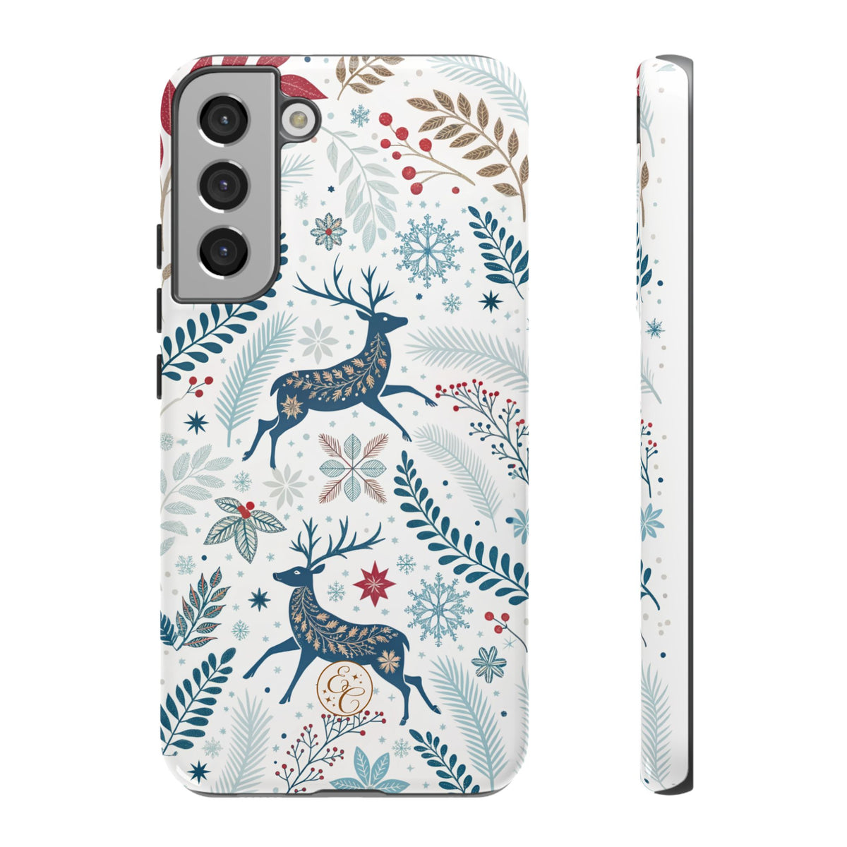 Blue Winter Deer Phone Case