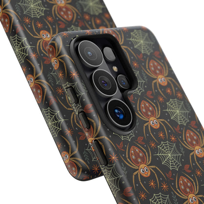 Boho Halloween Spider Pattern Tough Phone Case