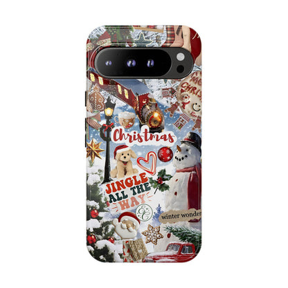 Christmas Holiday Collage Tough Phone Case