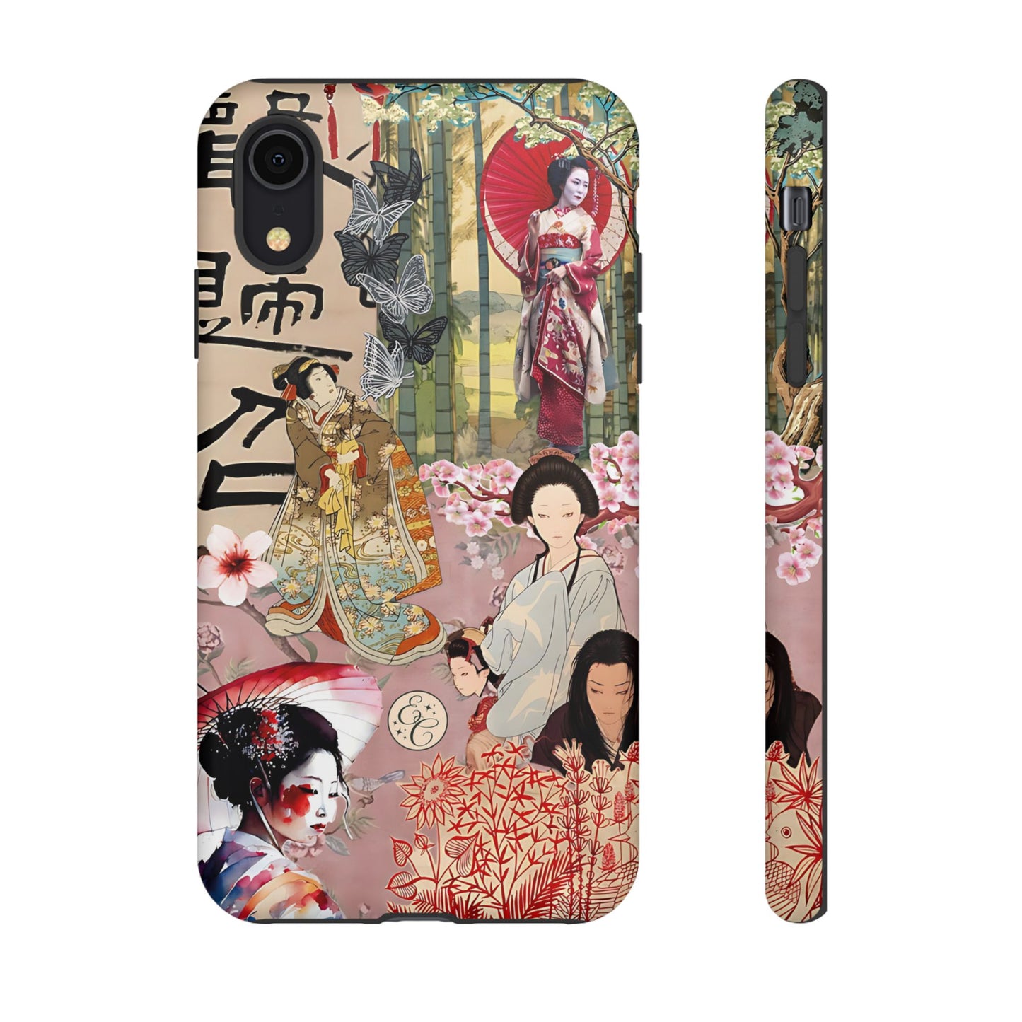 Japanese Geisha Collage Tough Phone Case