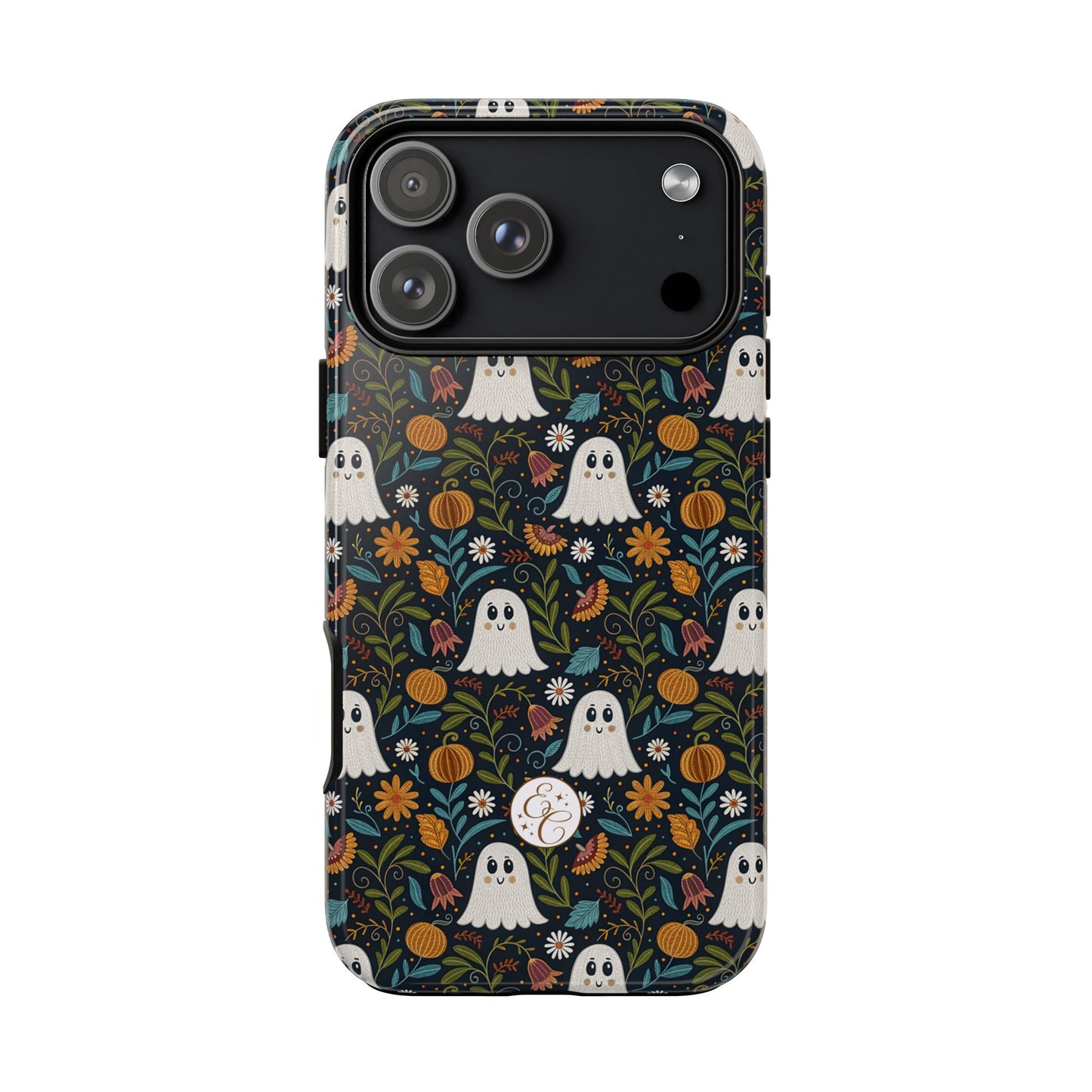 Boho Halloween Ghost Pattern Tough Phone Case