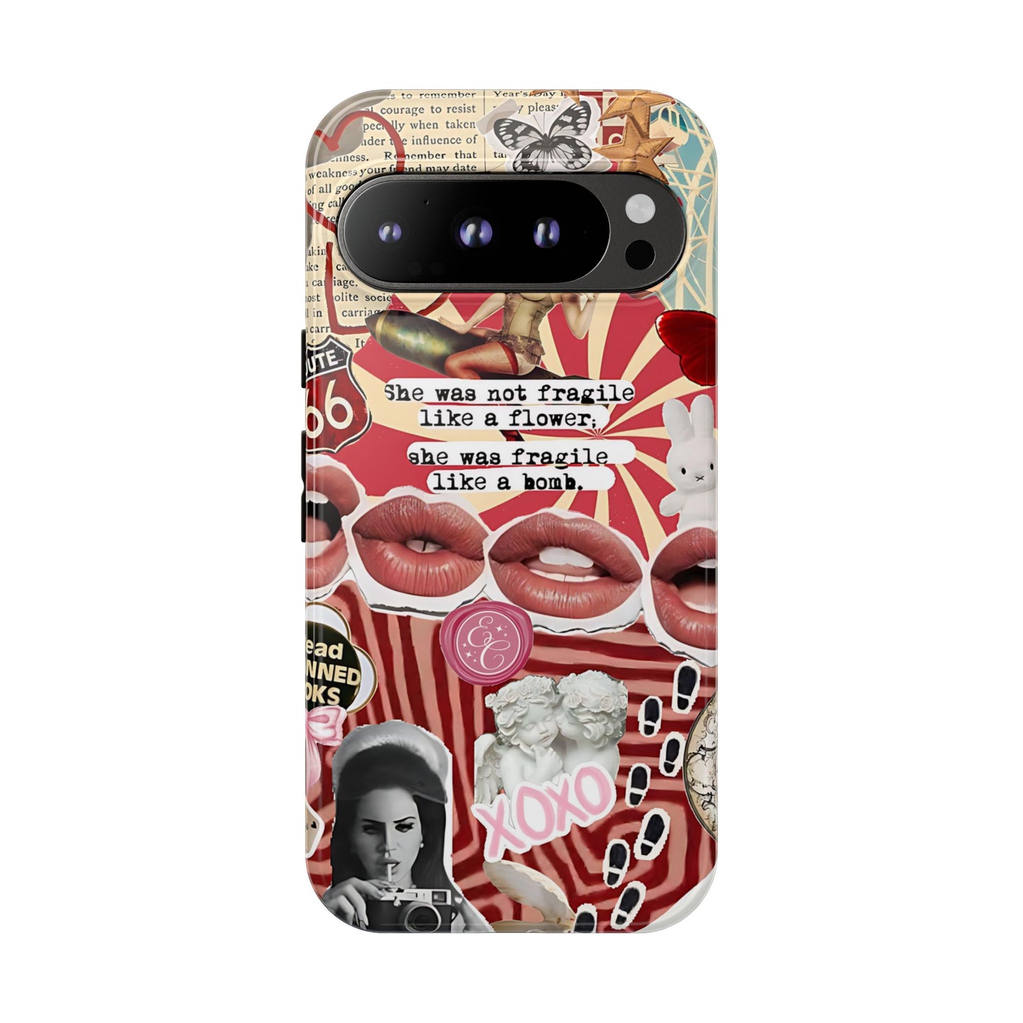 Retro Feminist Collage Tough Phone Case