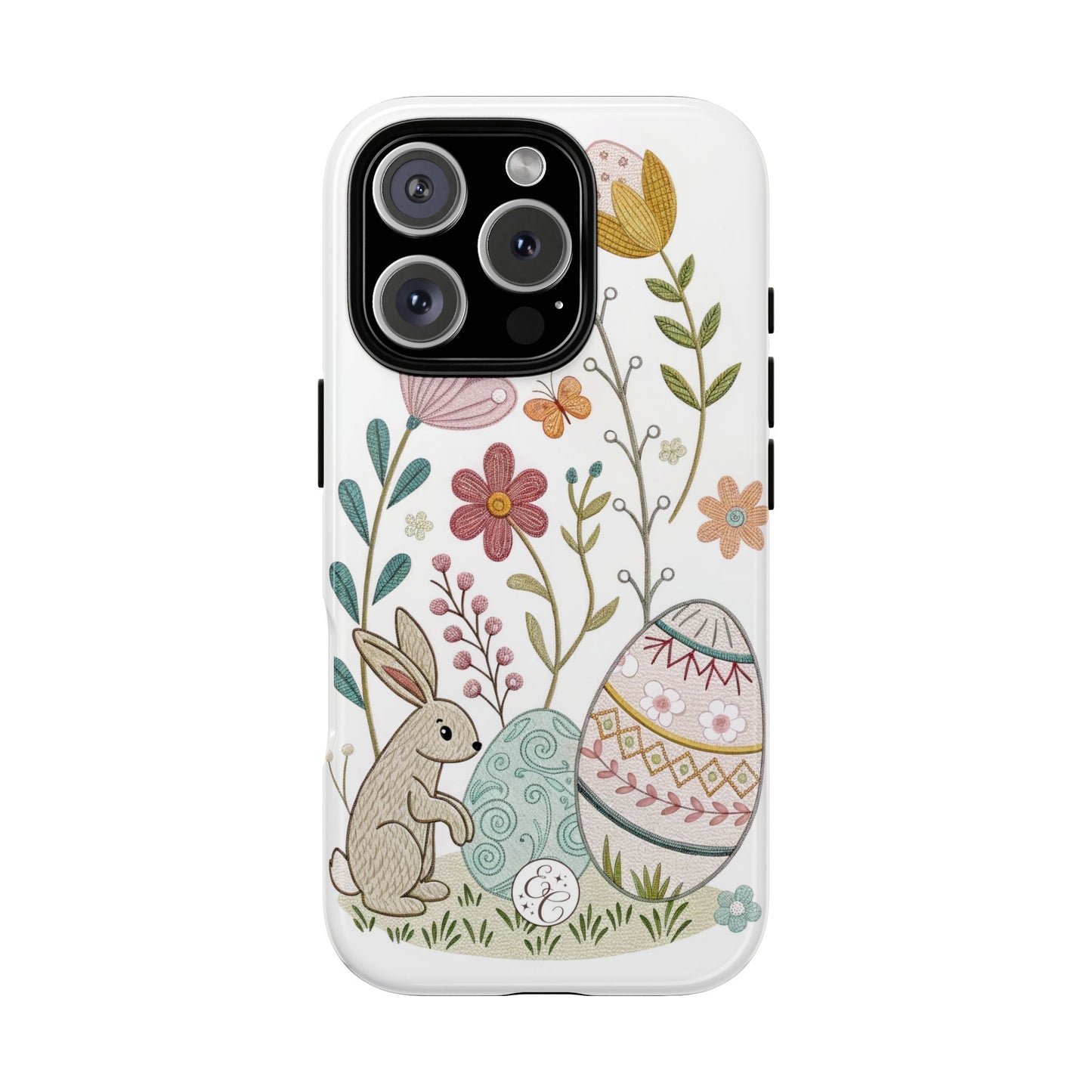 Bunny & Easter Egg Floral Tough Phone Case