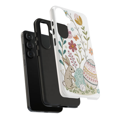 Bunny & Easter Egg Floral Tough Phone Case
