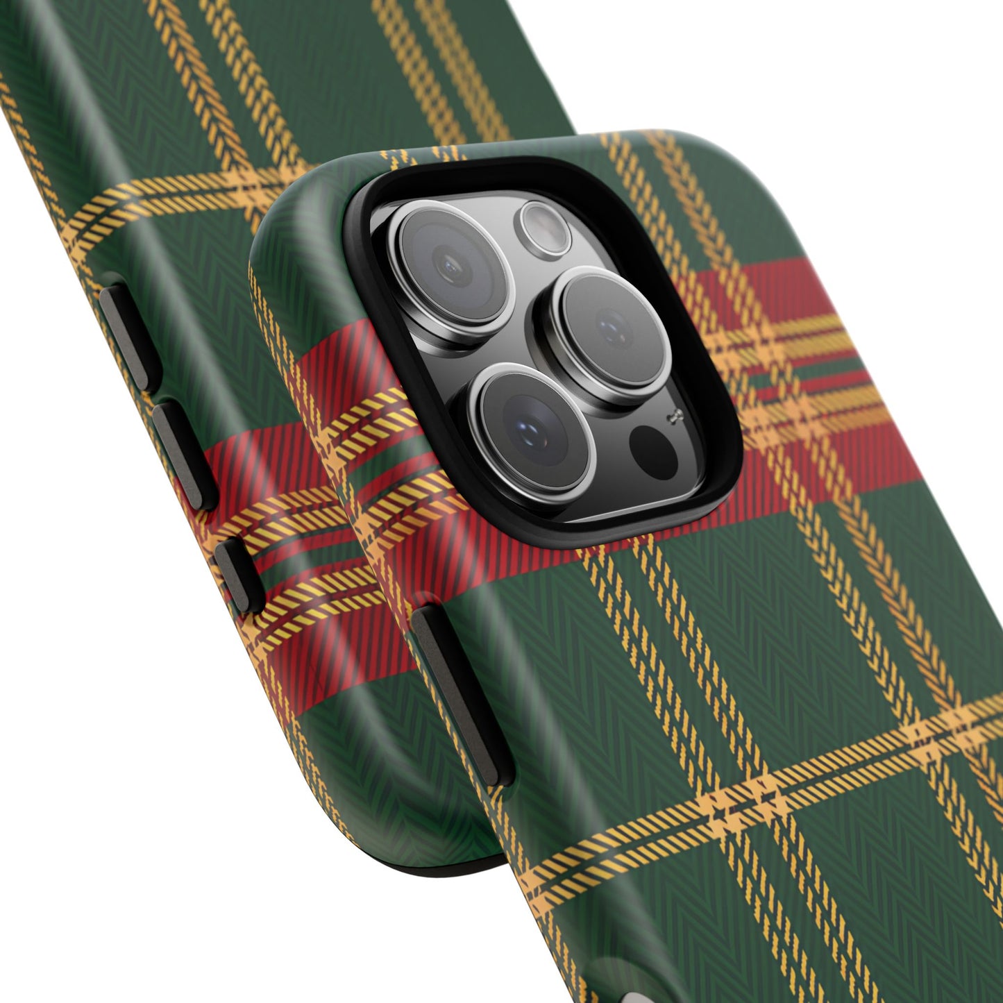 Green Red & Gold Plaid Tough Phone Case