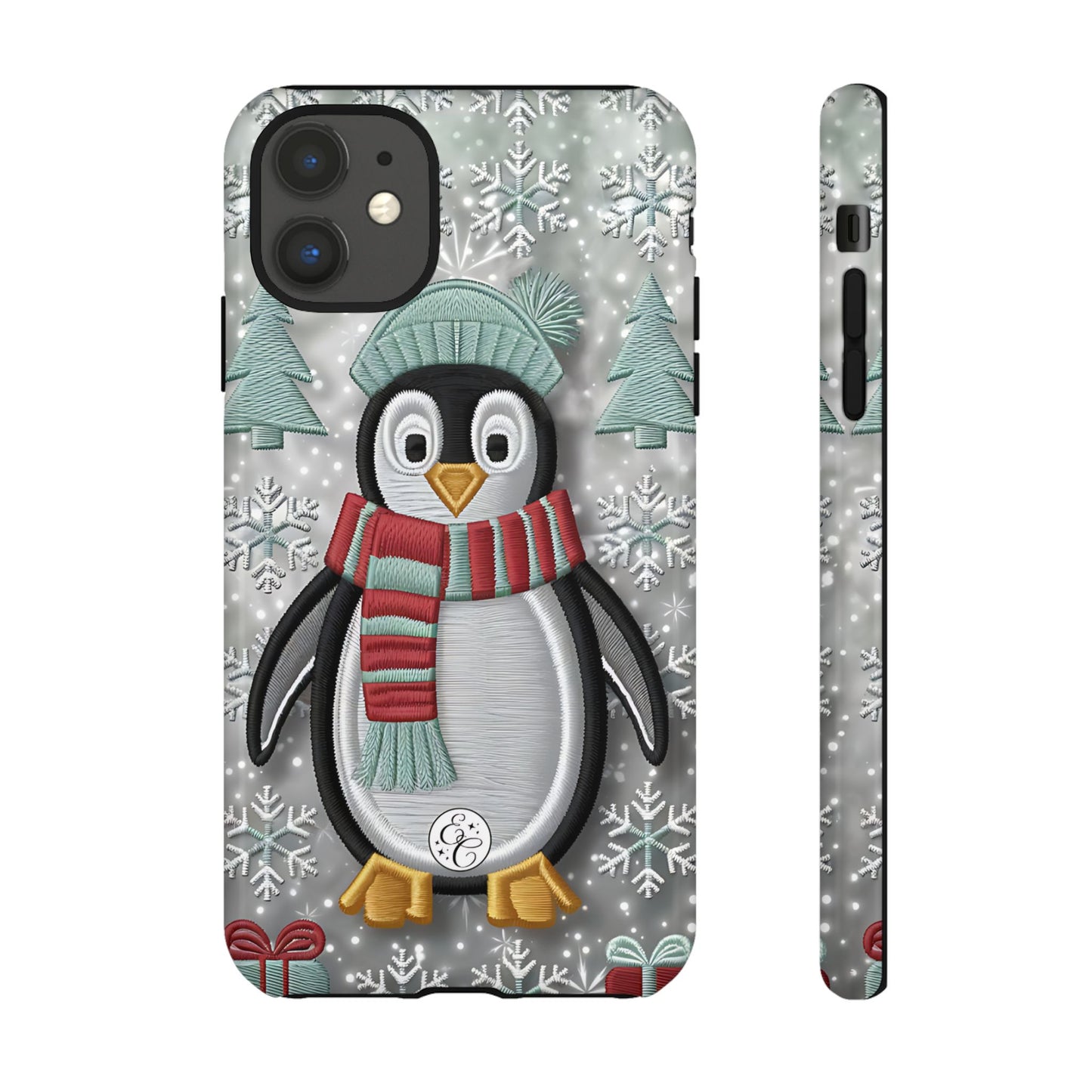 Cute Christmas Penguin Tough Phone Case