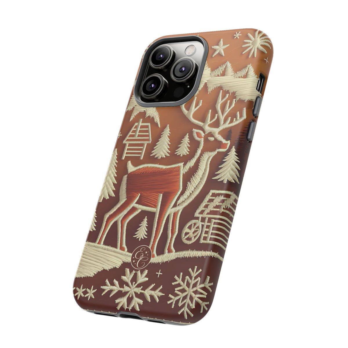 Rustic Reindeer Christmas Phone Case