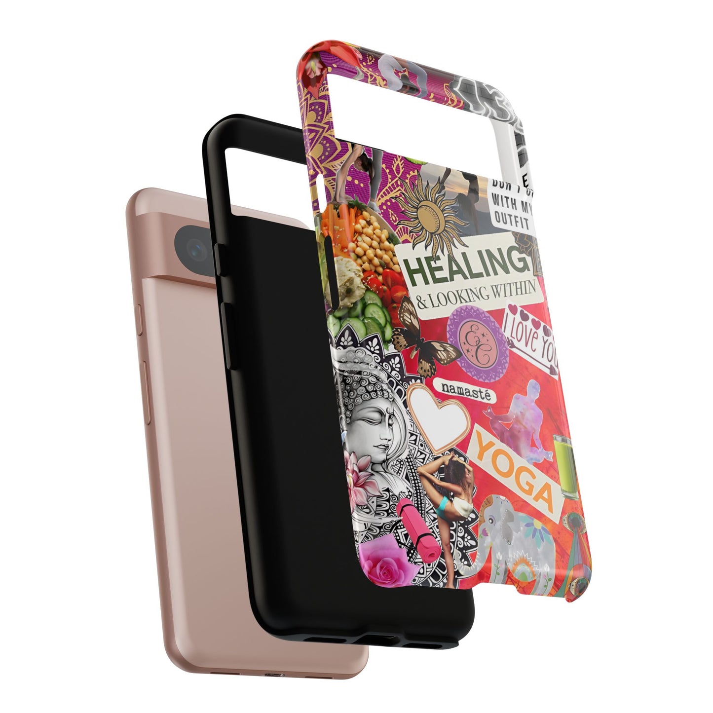 Yoga and Meditation Collage Tough Phone Case