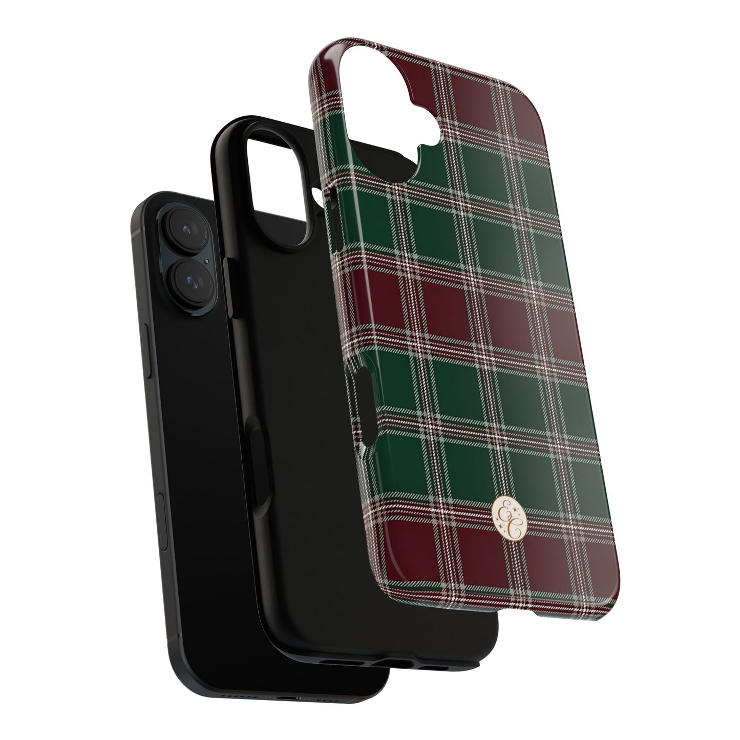 Green & Burgundy Plaid Tough Phone Case