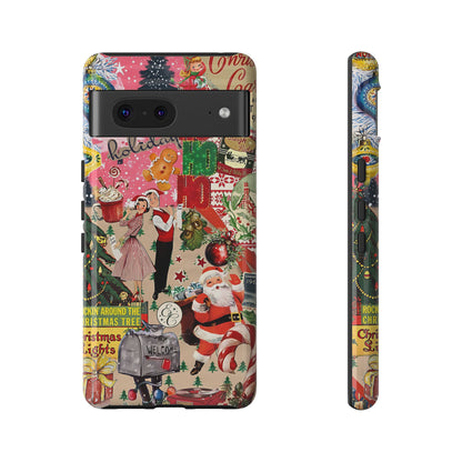 Vintage Christmas Collage Tough Phone Case