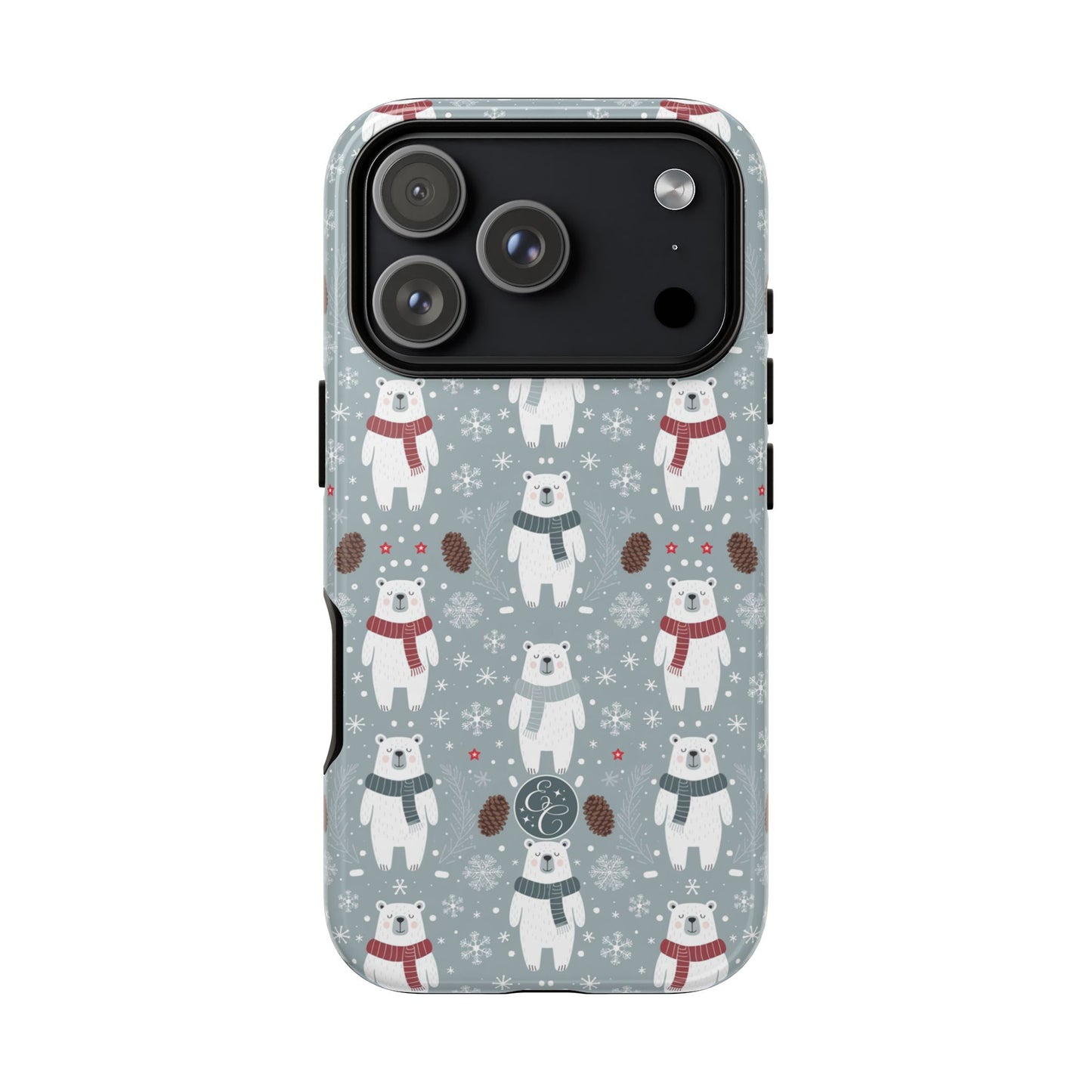 Cute Polar Bear Pattern Tough Phone Case