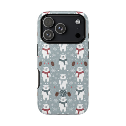 Cute Polar Bear Pattern Tough Phone Case