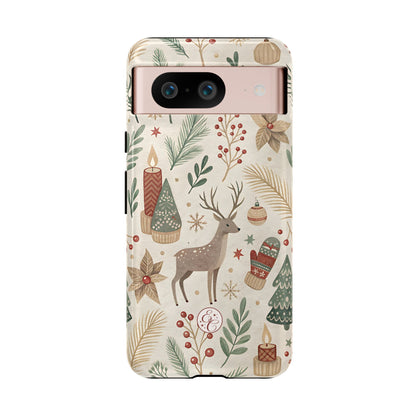 Rustic Christmas Reindeer Tough Phone Case