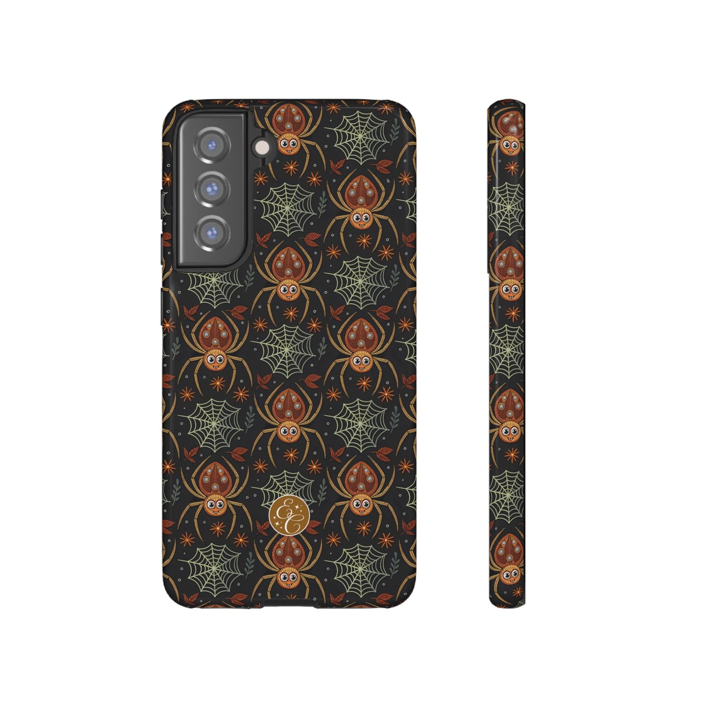Boho Halloween Spider Pattern Tough Phone Case