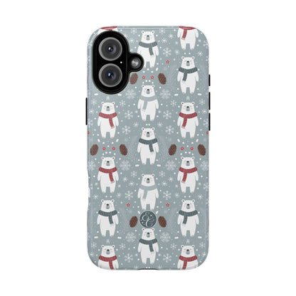 Cute Polar Bear Pattern Tough Phone Case