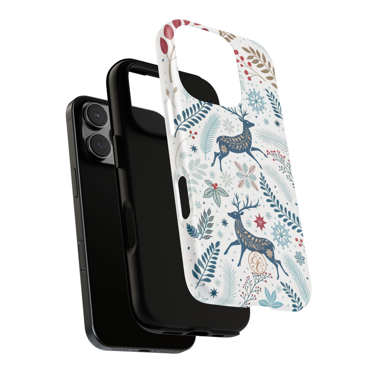 Blue Winter Deer Phone Case