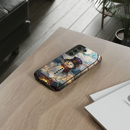 Snowman Stained Glass Phone Case
