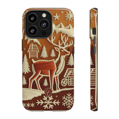 Rustic Reindeer Christmas Phone Case